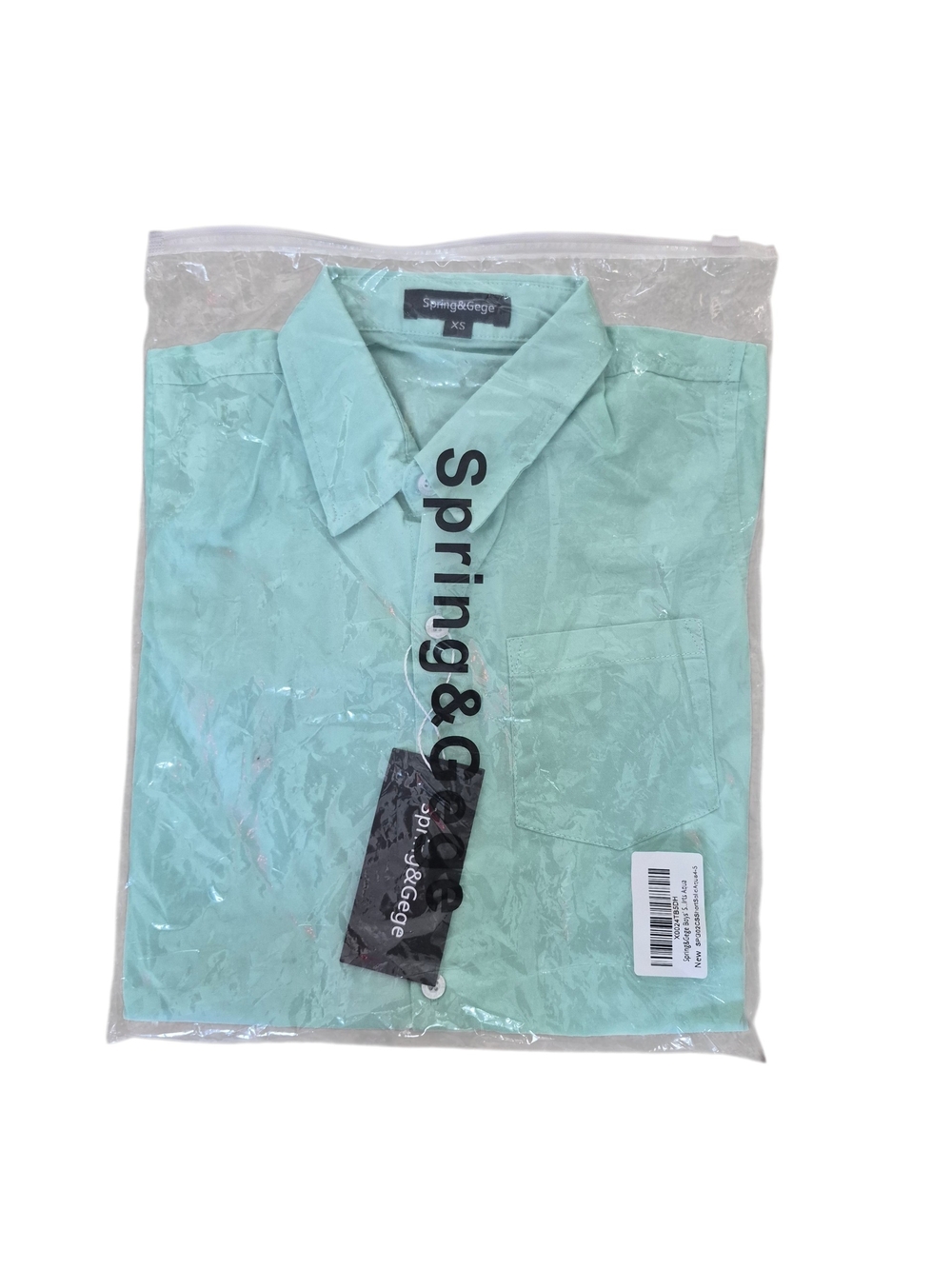 Kids' Mint Green Button-Down Shirt